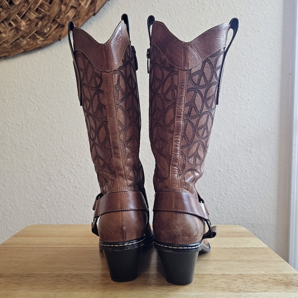 Donald Pliner Western Couture Collection Peace Boots Womens 8 Cowboy Westerncore - Picture 7 of 13